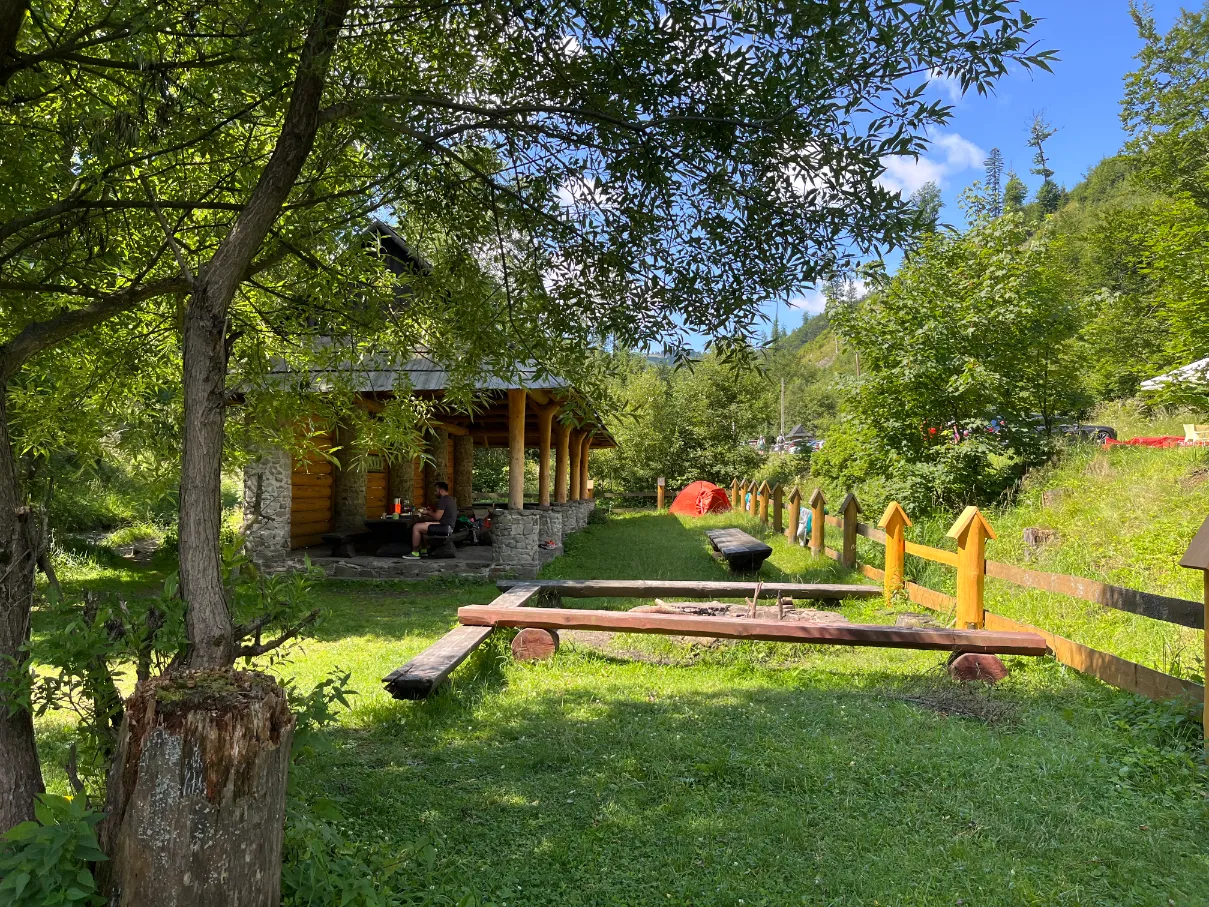 Camping area near parking