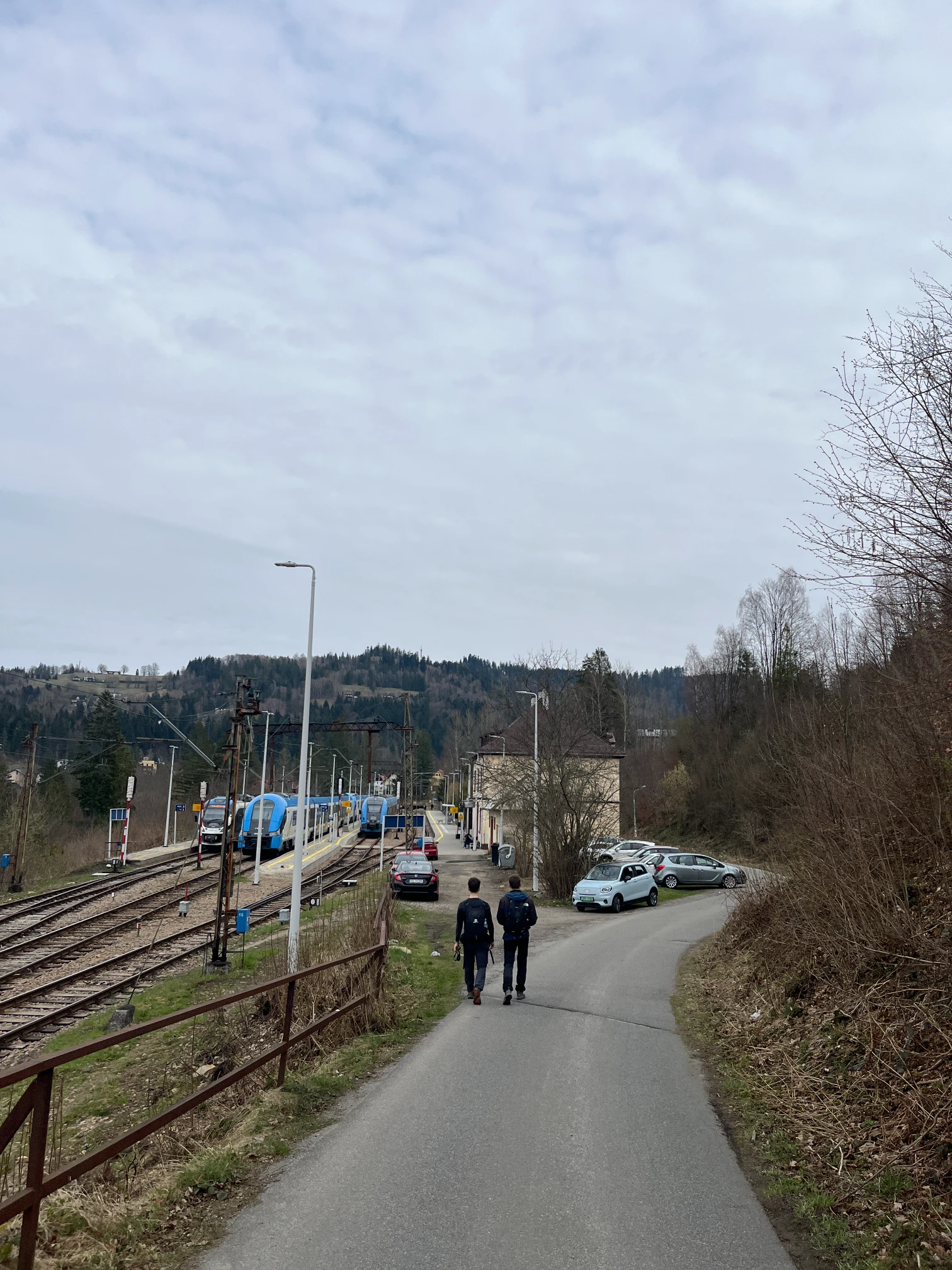 Parking lot at the Wisła Głębce railway station